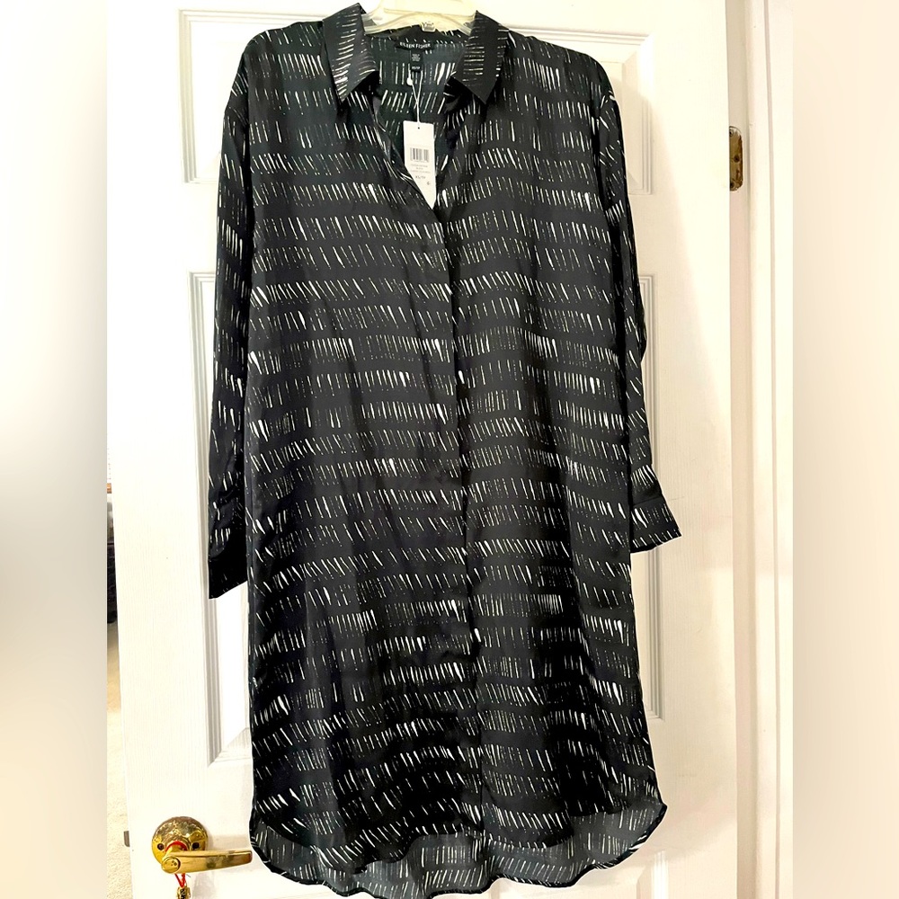 NWT Eileen Fisher Silk/cotton shirt dress